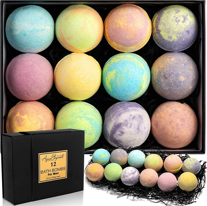 Luxury Bath Bombs for Men by AquaElegante