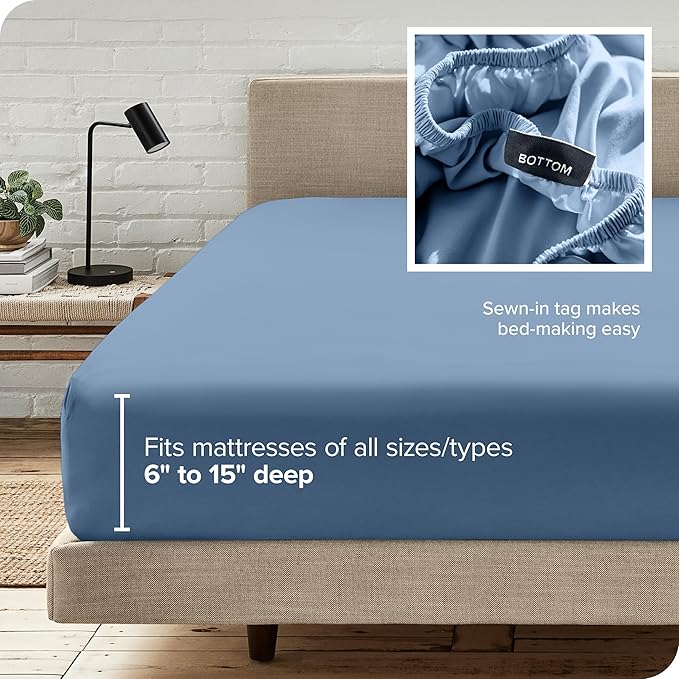 Bare Home Fitted Bottom Sheet King Size - Image 6