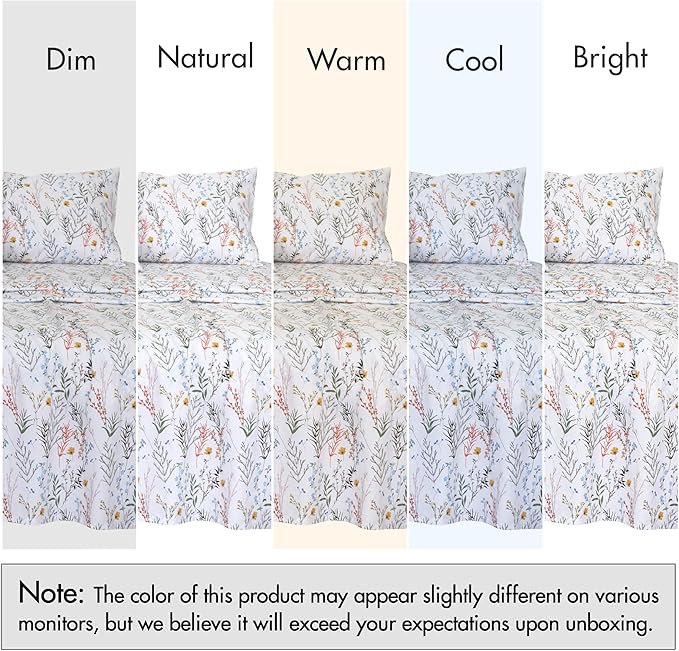 RUVANTI 100% Cotton Sheets – Twin XL Size Percale Bedding, Cooling & Breathable - Image 7