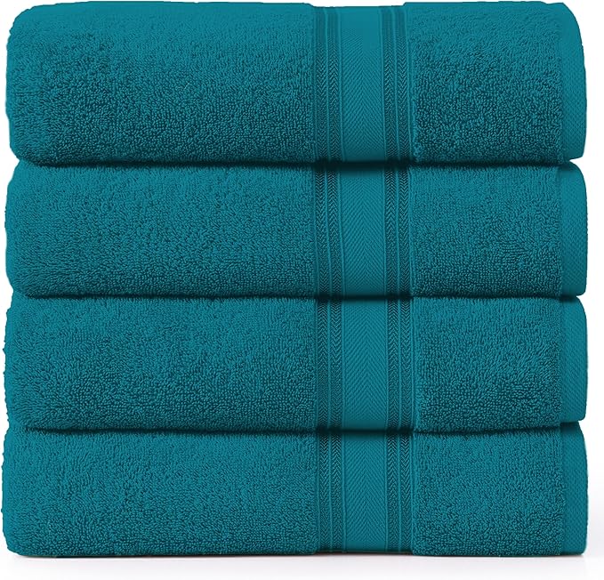 LANE LINEN 100% Cotton Oversized Bath Towels Set of 4 by LaneLinen