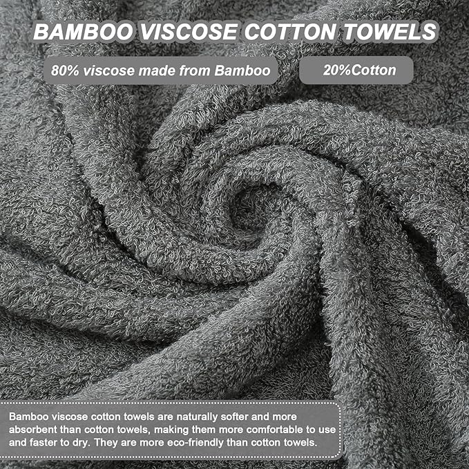 Aibaser Bath Towels, 27x54inch - Image 3