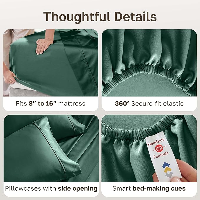 California Design Den Soft 100% Cotton Sheets King Size Set, 400 Thread Count - Image 5