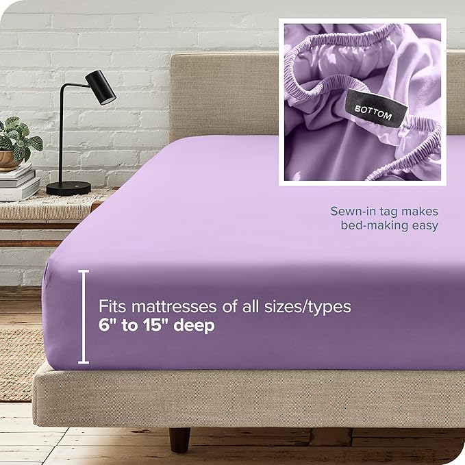 Bare Home Fitted Bottom Sheet Queen Size - Image 6