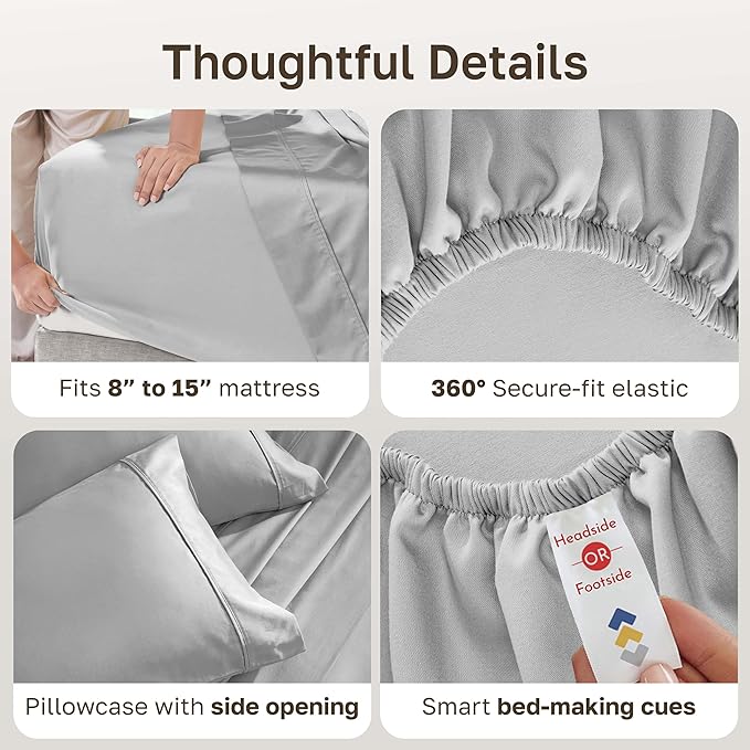 California Design Den Soft 100% Cotton Sheets Twin Size Set, 400 Thread Count - Image 6