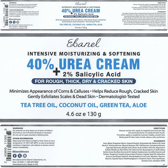 Ebanel Urea Cream 40% plus Salicylic Acid 2%, Foot Cream - Image 8