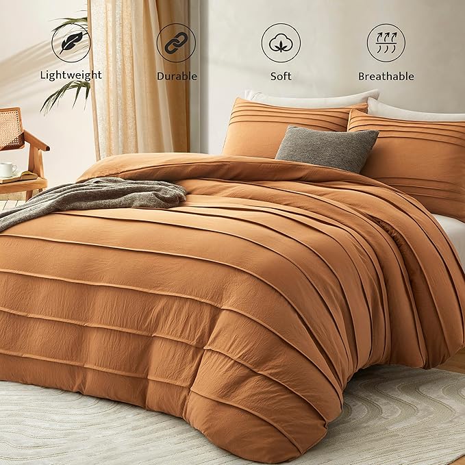 Oli Anderson Pumpkin Brown Duvet Cover Queen Size - Image 2