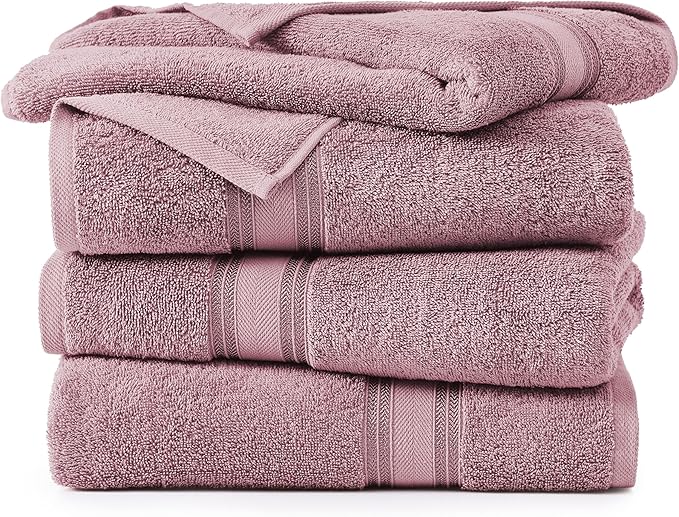 Lane Linen 100% Cotton Bath Sheets 4 Pack - Image 2