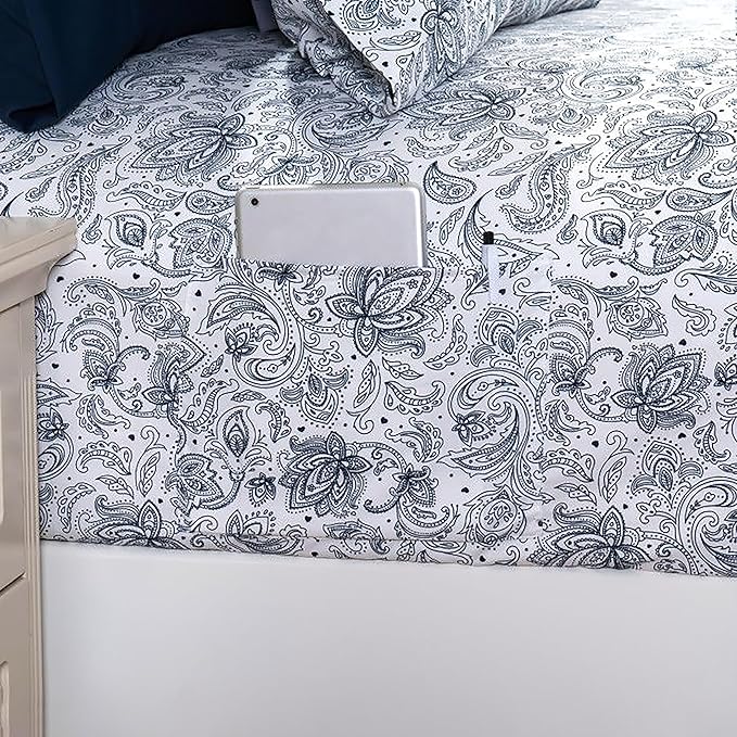Elegant Comfort Luxury Soft Bed Sheets Paisley Pattern - Image 3