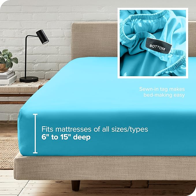 Bare Home Fitted Bottom Sheet King Size - Image 6