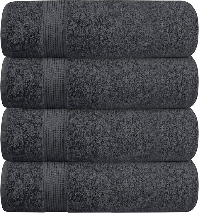 BELZZI Home Ultra Soft 4 Pack Oversized Bath Towel Set 27x54, Cotton Compact by Unknown