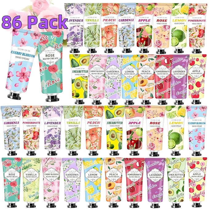 86 Pack Hand Cream Bulk Gifts for Women, Teen Girls, Mothers Day Gifts by CLOTHES+OF+SKIN