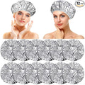 12 Pieces Deep Conditioning Caps Aluminum Foil Reusable Hair Processing Hair by Willbond+Technology+Limited