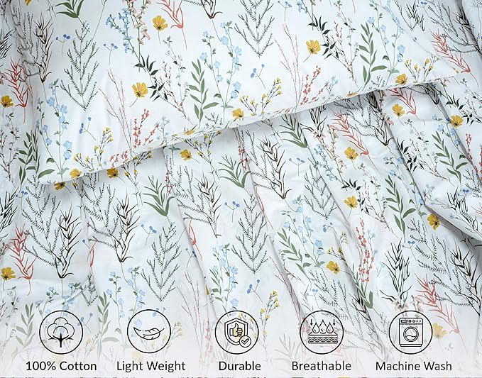 RUVANTI 100% Cotton Sheets – Queen Size Percale Bedding, Cooling & Breathable - Image 4