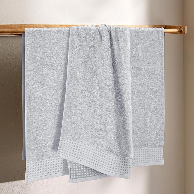 GLAMBURG Ultra Soft 4 Pack Oversized Bath Towel Set 27x54 inches, 100% Cotton - Image 3