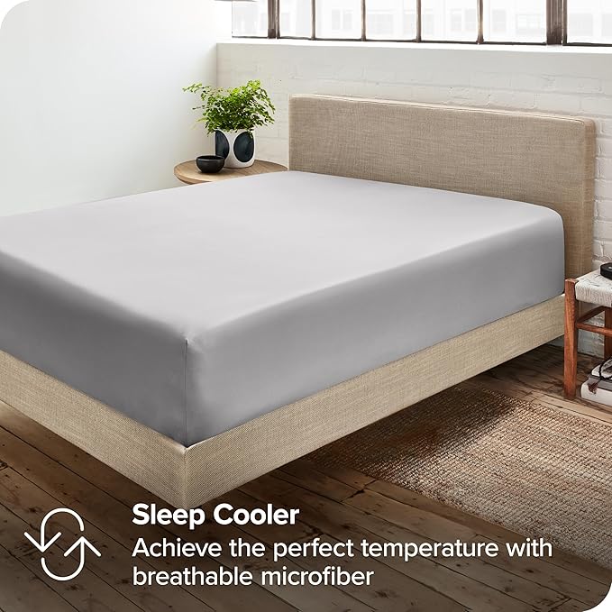 Bare Home 2-Pack Fitted Bottom Sheets King - Image 6