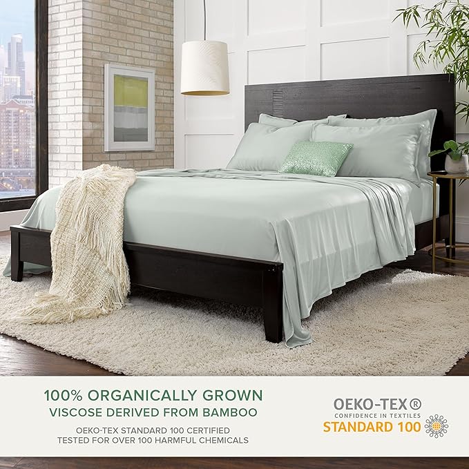 Pure Bamboo California King Sheets, Genuine 100% Organic Viscose Derived from - Image 2