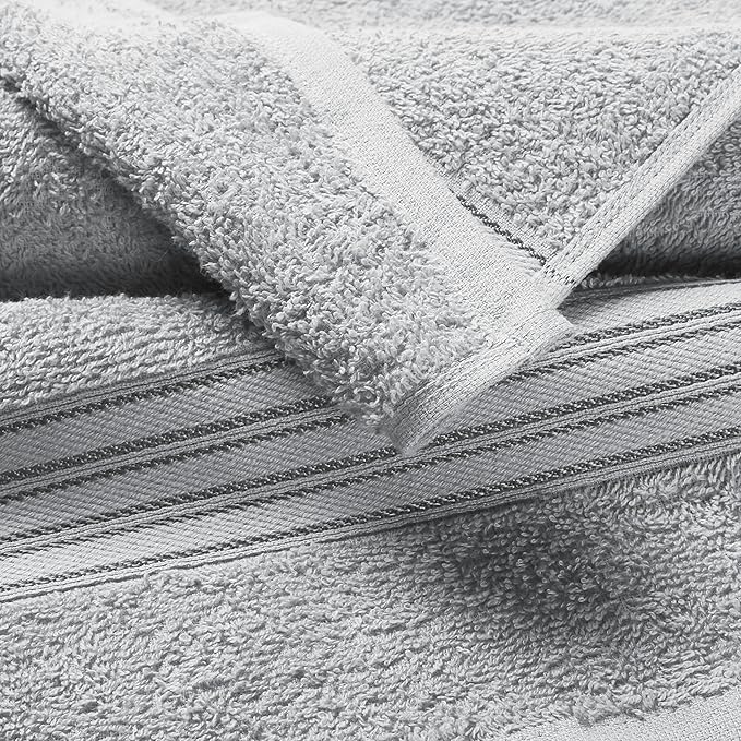 BOUTIQUO Ultra Soft 3 Pack Cotton Towel Set, Contains a Bath Towels 28x55 inch - Image 2