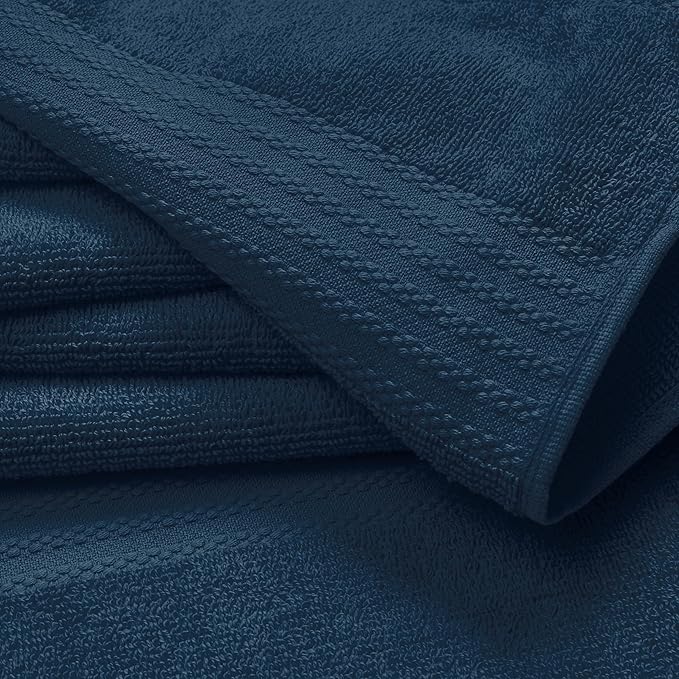 GLAMBURG Premium Cotton Oversized 2 Pack Bath Sheet 35x70-100% Pure Cotton - Image 2