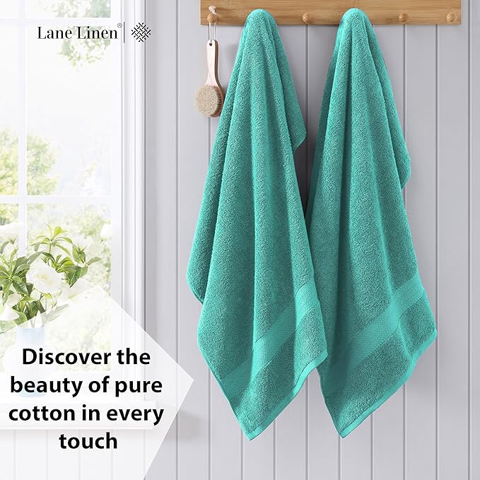 LANE LINEN Bathroom Towels Set- 100% Cotton Luxury Bath Towels - Image 3