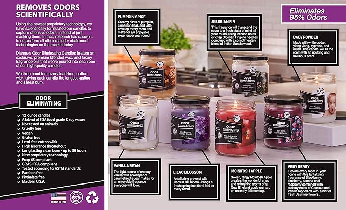 Mcintosh Apple Odor Eliminating Highly Fragranced Candle - Image 7
