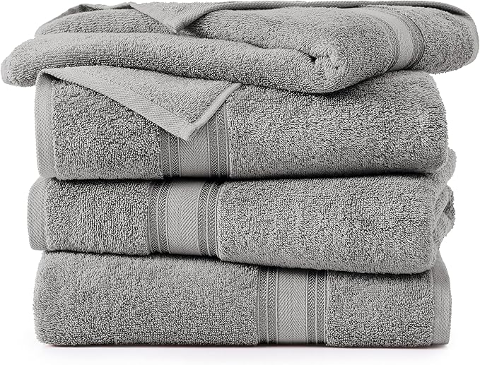 Lane Linen 100% Cotton Bath Sheets Set of 4 - Image 2