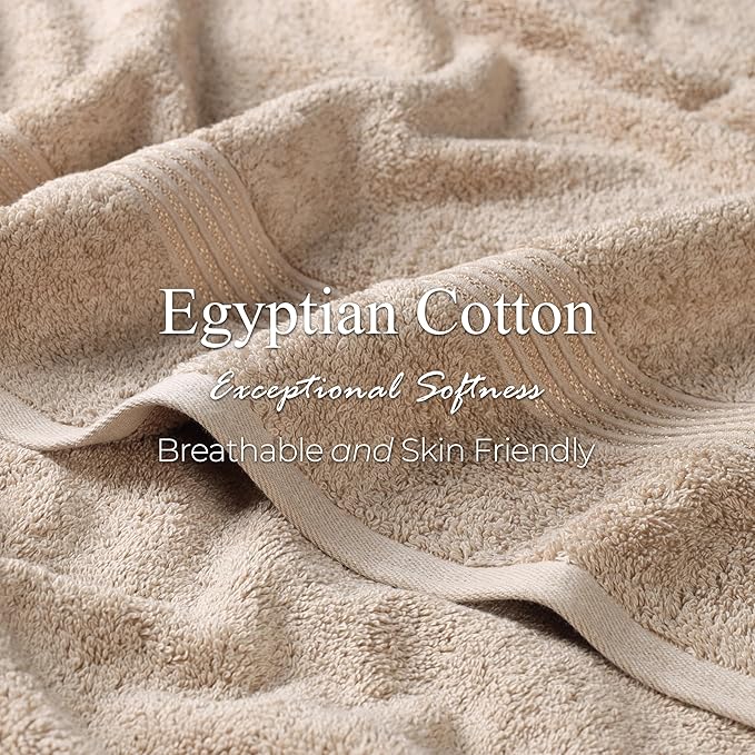 Superior Egyptian Cotton 9-Piece Towel Set, Guest Bath Decor Essentials - Image 7