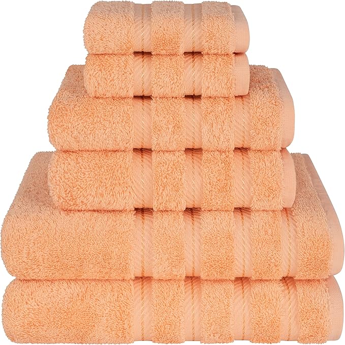 American Soft Linen Luxury 6 Piece Towel Set, 2 Bath Towels 2 Hand Towel 2 by AmericanSoftLinen