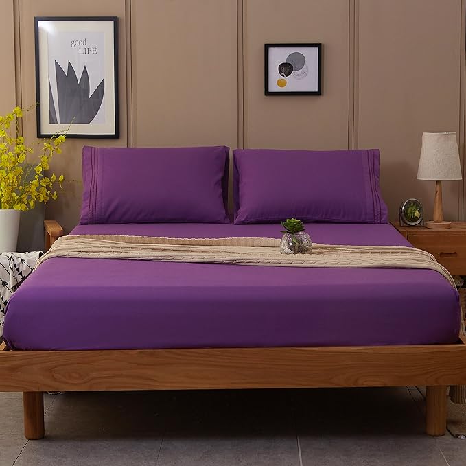 SONORO KATE Sheets Super Soft Microfiber 1800 Thread Count 18 Inch Deep Pocket - Image 8