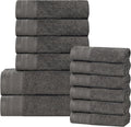 Superior Honeycomb 100% Cotton 500 GSM 12 Piece Bath Towel Set, 6 Washcloths by SUPERIOR