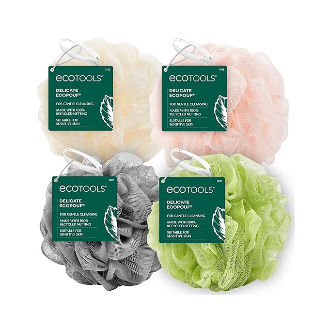 EcoTools Delicate EcoPouf 4 Pack, Loofah Sponge by EcoTools