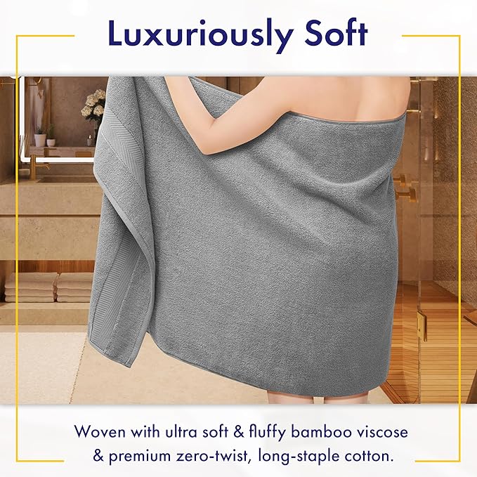 Alusa Home Ultra Soft & Plush Viscose from Bamboo Bath Sheets - Image 2