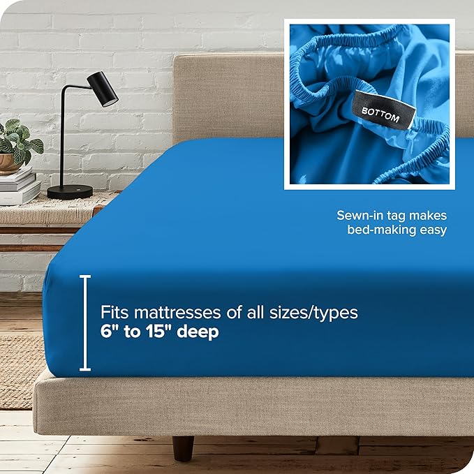 Bare Home Fitted Bottom Sheet Queen - Image 6