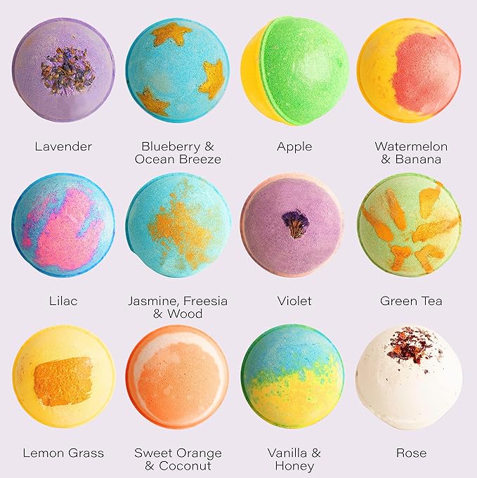 12 XXL Bubbly Organic Bath Bombs Gift Set - Image 6