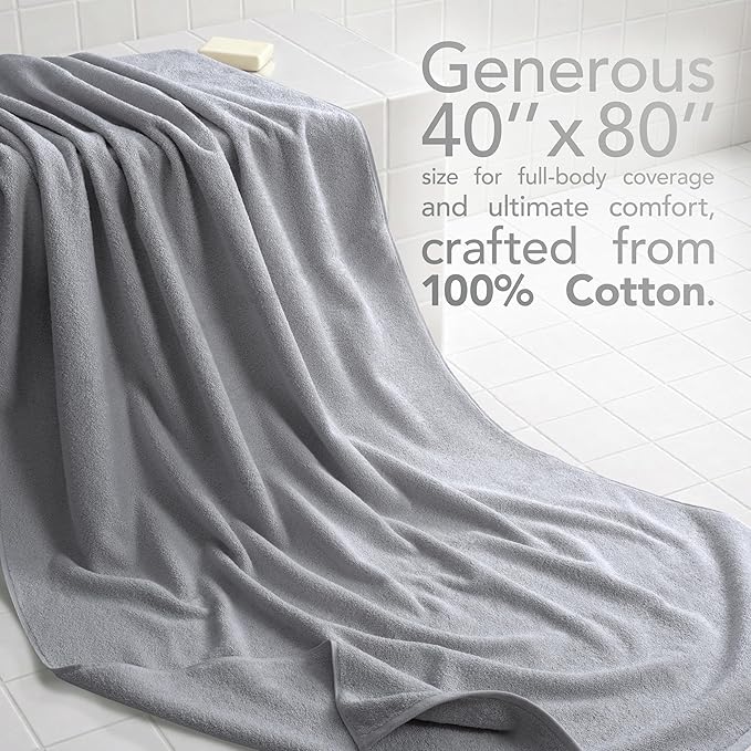 American Soft Linen 100% Cotton 600 GSM Turkish 40x80 Oversized Bath Towel Sheet - Image 2