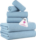 CASA COPENHAGEN Popcorn 6Pcs 100% Egyptian Cotton Large Designer Towels Gift by CASACOPENHAGEN