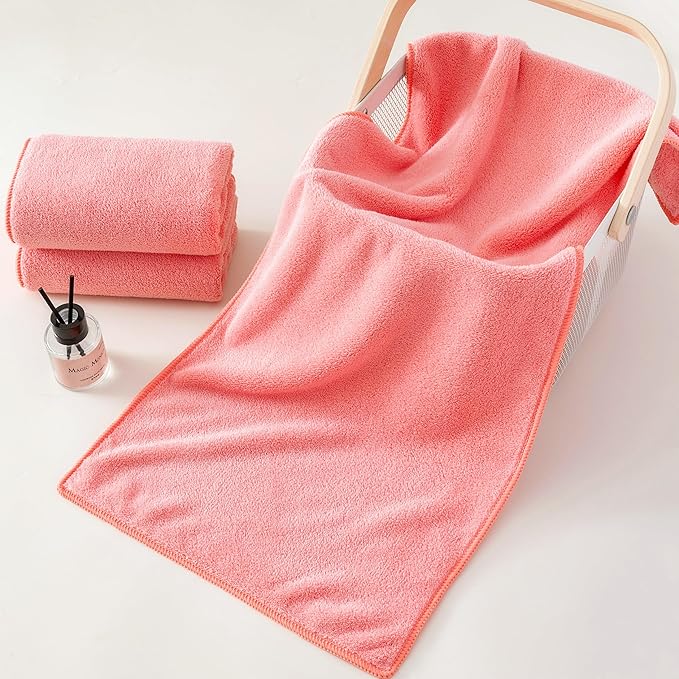Lumimi Towel Set of 8 Very Soft Microfiber 4 Bath and 4 Hand Towels Quick Dry - Image 7