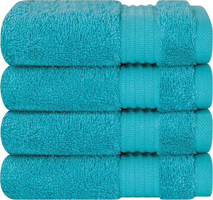 Cotton Paradise 100% Cotton Turkish Washcloth Set by UNITEDHOMETEXTILE