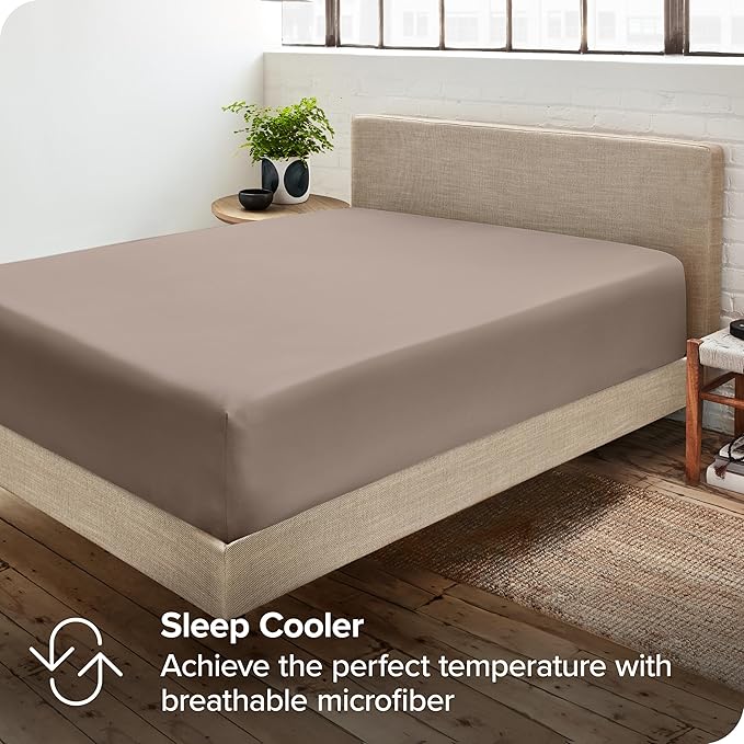 Bare Home 2-Pack Fitted Bottom Sheets Queen - Image 6