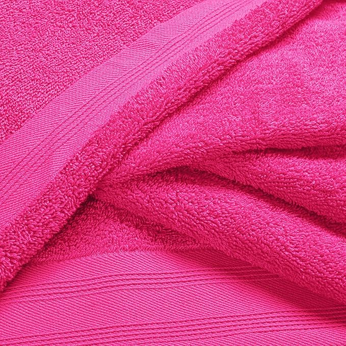 Ultra Soft 6 Pack Cotton Towel Set, Contains 2 Bath Towels 28x55 inch, 2 Hand - Image 2