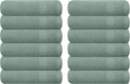GLAMBURG Ultra Soft 12-Piece Washcloths Set 13x13-100% Ringspun Cotton by GLAMBURG