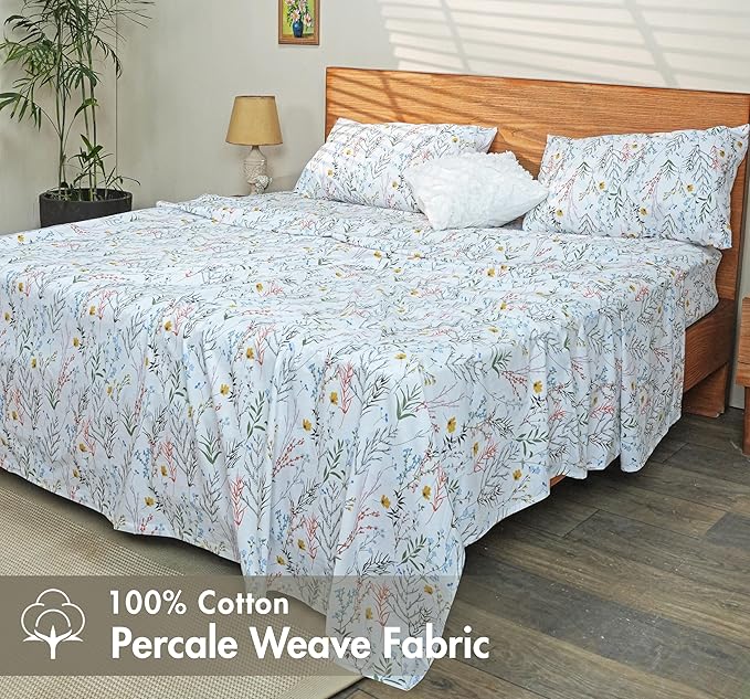 RUVANTI 100% Cotton Sheets – King Size Percale Bedding, Cooling & Breathable - Image 2