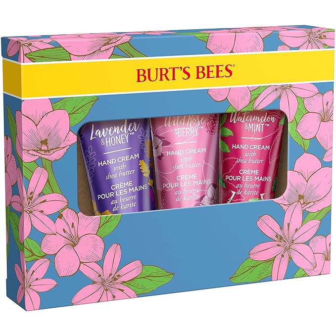 Burt's Bees Spring Gift, 3 Moisturizing Self Care Gifts, Shea Butter Hand Cream - Image 5