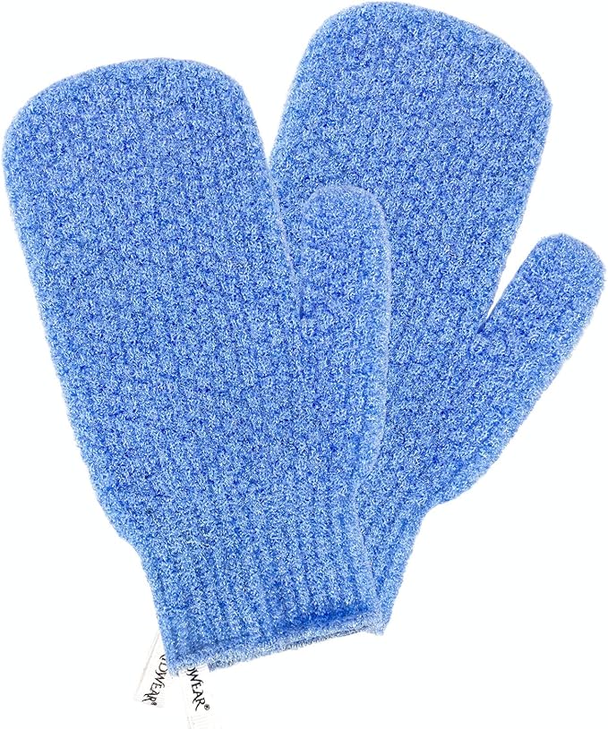 Evridwear Shower Exfoliating Mitts, Deep Cleanse Bathing Scrub Gloves Self Tan by Evridwear