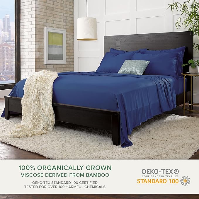 Pure Bamboo Split King Sheets, Genuine 100% Organic Viscose Derived from Bamboo - Image 2