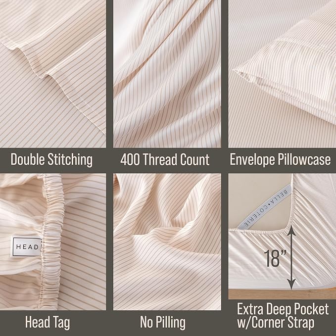 Bella Coterie | Luxury Bamboo Viscose Queen Size Pillowcase Set | 100% - Image 3