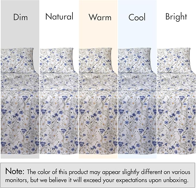 RUVANTI 100% Cotton Sheets – Queen Size Percale Bedding, Cooling & Breathable - Image 7