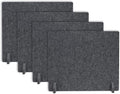 Planche Acoustic Freestanding Desk Divider - Noise Reducing Desk Privacy Panel - Library & Office Furniture Partition - Workstations Shield Barrier - Instant Wall Desk 20" H x 24" W (4 Pack, Shadow)