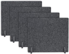 Planche Acoustic Freestanding Desk Divider - Noise Reducing Desk Privacy Panel - Library & Office Furniture Partition - Workstations Shield Barrier - Instant Wall Desk 20" H x 24" W (4 Pack, Shadow)