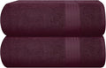 GLAMBURG Premium Cotton Oversized 2 Pack Bath Sheet 35x70-100% Pure Cotton by GLAMBURG