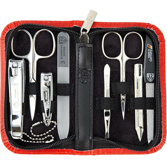 3 Swords Germany – brand quality 8 piece manicure pedicure grooming kit set by 3+Swords+Germany